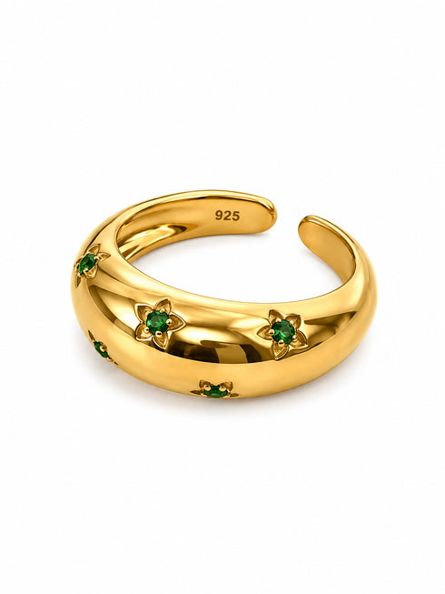 GREEN STAR DOME RING