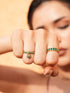 GREEN ONYX HEART RING