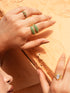 GREEN ONYX PAVE RING