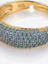 AQUAMARINE PAVE RING