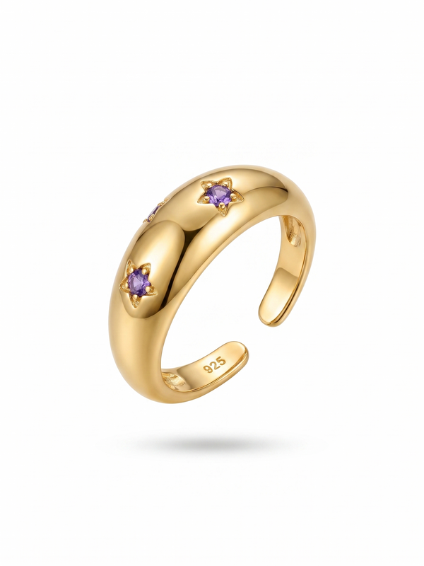 VIOLET STAR DOME RING
