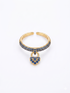 IOLITE HEART STONE RING