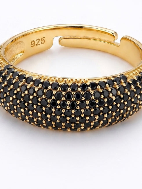 BLACK PAVE RING