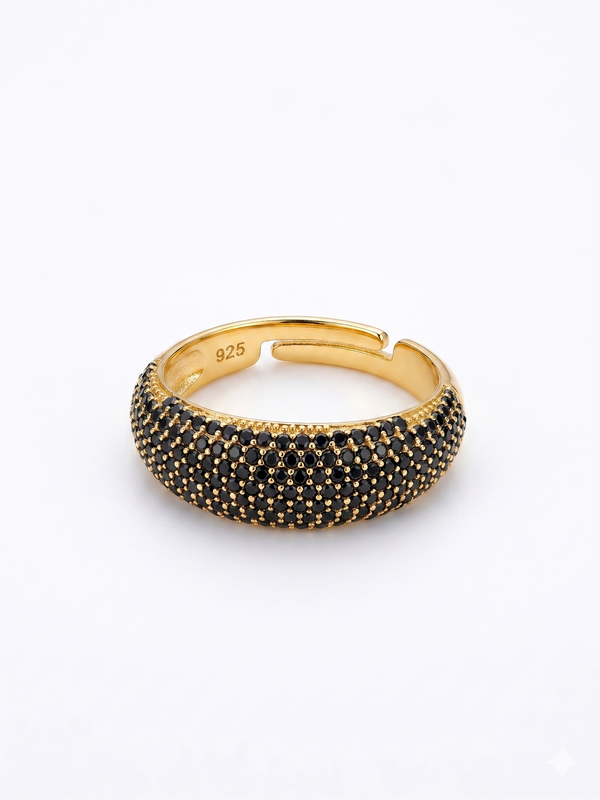 BLACK PAVE RING