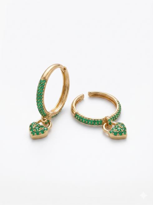 GREEN ONYX HEART RING