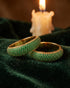 GREEN ONYX PAVE RING